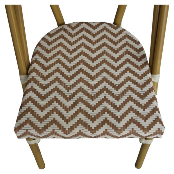 Πολυθρόνα Κήπου ArteLibre BIMINI Κόκκινο/Λευκό/Καρυδί Αλουμίνιο/Textilene 46x55x88cm