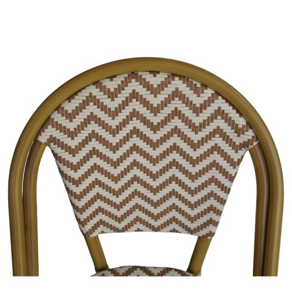 Πολυθρόνα Κήπου ArteLibre BIMINI Κόκκινο/Λευκό/Καρυδί Αλουμίνιο/Textilene 46x55x88cm