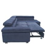 Καναπές Γωνιακός ArteLibre LUZANO Μαύρο Ύφασμα/MDF 277x203x100cm