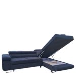 Καναπές Γωνιακός ArteLibre LUZANO Μαύρο Ύφασμα/MDF 277x203x100cm