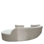 Καναπές MONTARO ArteLibre Γκρι Ανοιχτό Ύφασμα 140x105x65cm/206x124x68cm