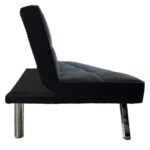 Καναπές Κρεβάτι ArteLibre ELVORE Μαύρο Ύφασμα/Ξύλο 190x83x74cm