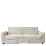 Καναπές Κρεβάτι ArteLibre VALMERO Μπεζ Ύφασμα/Ξύλο 216x85x85cm