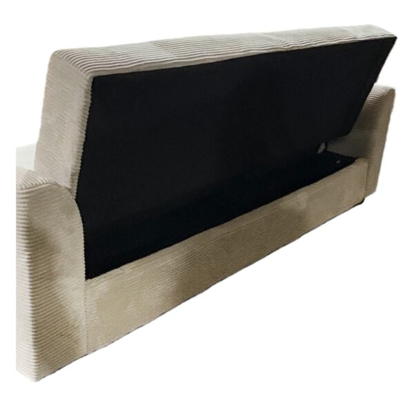 Καναπές Κρεβάτι ArteLibre VALMERO Μπεζ Ύφασμα/Ξύλο 216x85x85cm