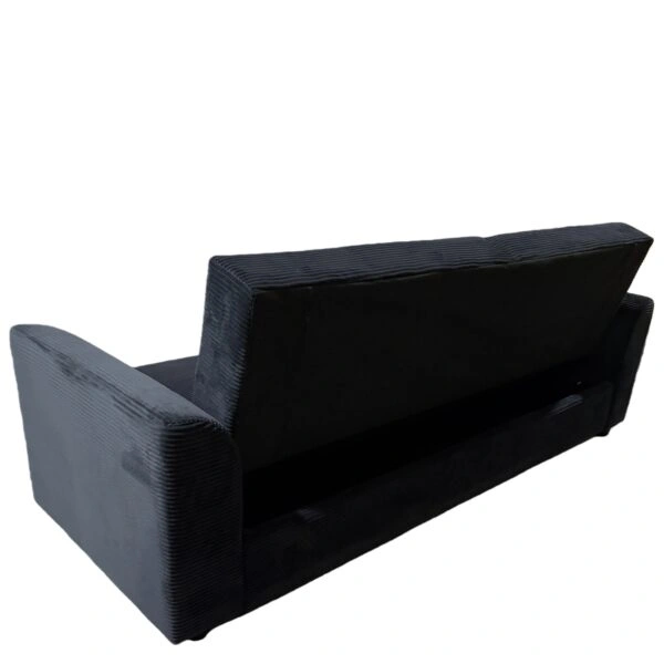 Καναπές Κρεβάτι ArteLibre VALMERO Μαύρο Ύφασμα/Ξύλο 216x85x85cm