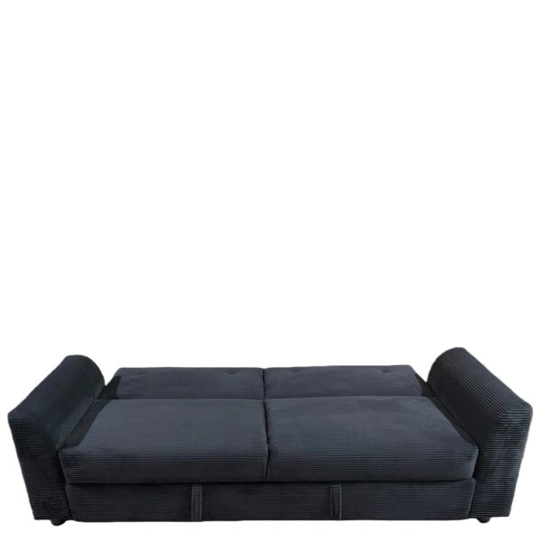 Καναπές Κρεβάτι ArteLibre VALMERO Μαύρο Ύφασμα/Ξύλο 216x85x85cm