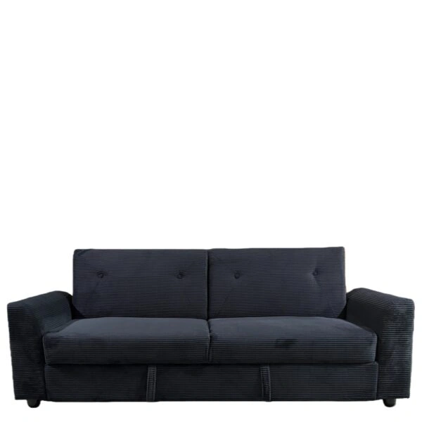 Καναπές Κρεβάτι ArteLibre VALMERO Μαύρο Ύφασμα/Ξύλο 216x85x85cm