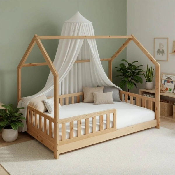 Παιδικό κρεβάτι Sleeper  τ. Montessori φυσικό 90x190εκ