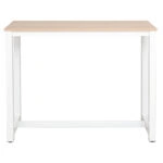 Σετ τραπέζι μπαρ Marle  3τμχ φυσικό-λευκό πόδι 120x40x100εκ