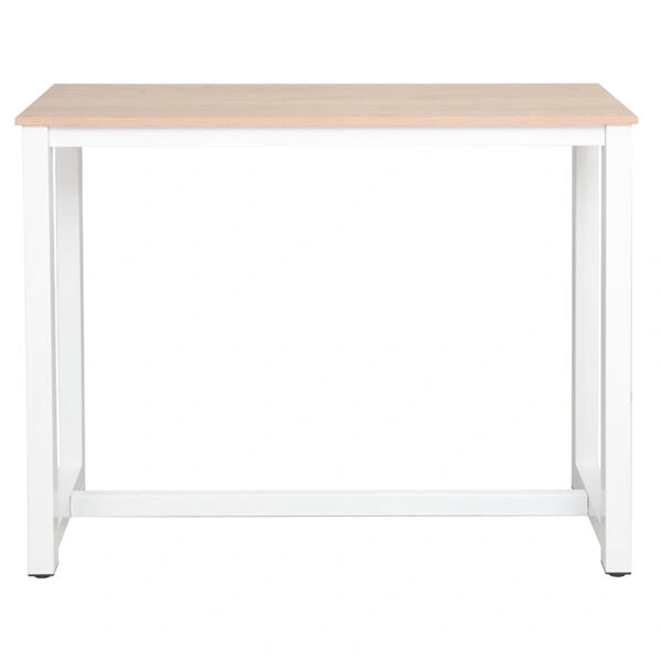 Σετ τραπέζι μπαρ Marle  3τμχ φυσικό-λευκό πόδι 120x40x100εκ