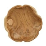 Artekko Woody Διακοσμητικό Μπολ από Ξύλο Teak (30x30x6)cm