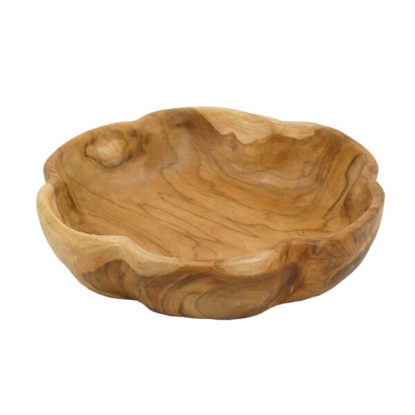 Artekko Woody Διακοσμητικό Μπολ από Ξύλο Teak (30x30x6)cm