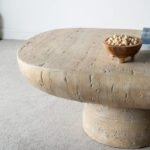 Artekko Taric Μπεζ Τραπέζι Σαλονιού από Μαγνήσιο (91.4x61x38.1)cm