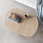 Artekko Taric Μπεζ Τραπέζι Σαλονιού από Μαγνήσιο (91.4x61x38.1)cm