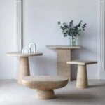 Artekko Taric Μπεζ Τραπέζι Σαλονιού από Μαγνήσιο (91.4x61x38.1)cm