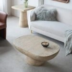 Artekko Taric Μπεζ Τραπέζι Σαλονιού από Μαγνήσιο (91.4x61x38.1)cm