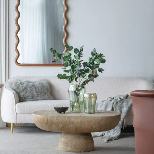 Artekko Taric Μπεζ Τραπέζι Σαλονιού από Μαγνήσιο (91.4x61x38.1)cm