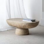 Artekko Taric Μπεζ Τραπέζι Σαλονιού από Μαγνήσιο (91.4x61x38.1)cm