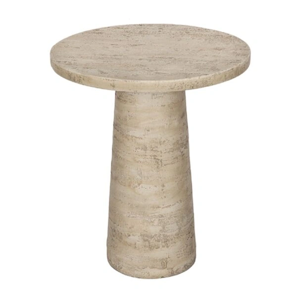 Artekko Taric Μπεζ Βοηθητικό Τραπέζι από Μαγνήσιο (56x56x64.8)cm