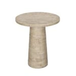 Artekko Taric Μπεζ Βοηθητικό Τραπέζι από Μαγνήσιο (56x56x64.8)cm
