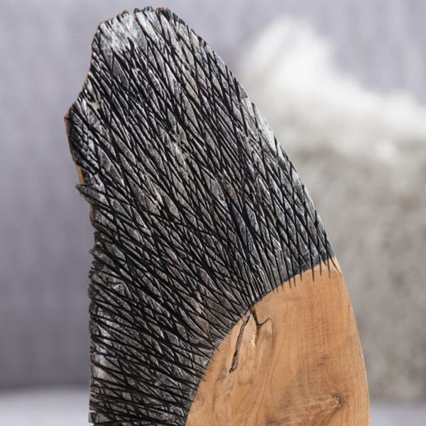 Artekko Woody Επιτραπέζιο Διακοσμητικό από Ξύλο Teak (32x10x40)cm