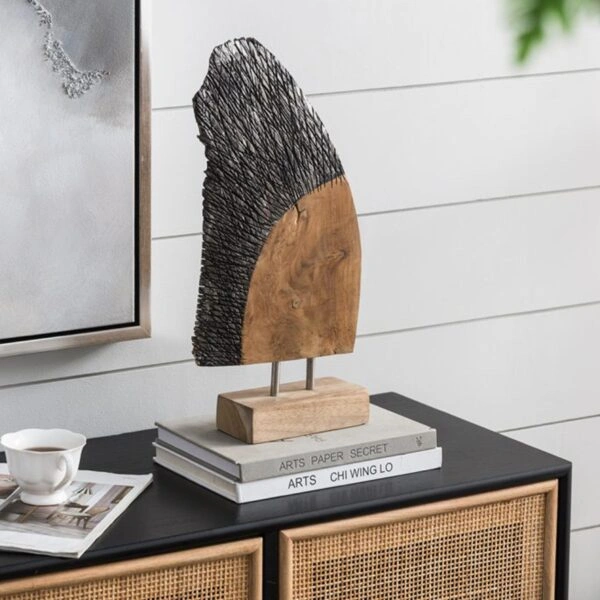 Artekko Woody Επιτραπέζιο Διακοσμητικό από Ξύλο Teak (32x10x40)cm