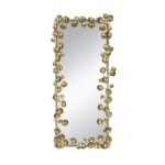 Artekko Leaf Χρυσός Μεταλλικός Καθρέπτης Τοίχου (79x154.5x7)cm
