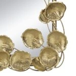 Artekko Leaf Χρυσός Μεταλλικός Καθρέπτης Τοίχου (79x154.5x7)cm