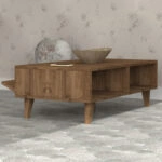 Τραπεζάκι σαλονιού Aster Megapap χρώμα καρυδί 120x56x40εκ.