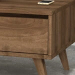 Τραπεζάκι σαλονιού Aster Megapap χρώμα καρυδί 120x56x40εκ.