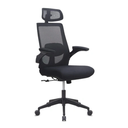 Καρέκλα γραφείου διευθυντική Belora Megapap με ύφασμα Mesh χρώμα μαύρο 63,5x62x117/127εκ.