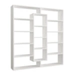 Βιβλιοθήκη μελαμίνης Ample  χρώμα λευκό 125x22x135,7εκ.