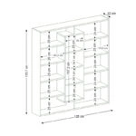 Βιβλιοθήκη μελαμίνης Ample  χρώμα λευκό 125x22x135,7εκ.