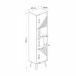 Βιβλιοθήκη μελαμίνης Norma χρώμα καρυδί 45x35x184εκ.