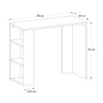 Γραφείο εργασίας Netenia  από μελαμίνη χρώμα λευκό 90x40x74εκ.