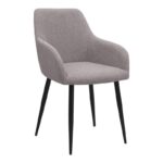 Σετ τραπεζαρία 5τμχ Rubes - Monica Megapap χρώμα λευκό - ανοιχτό μπεζ Ø100x78εκ.