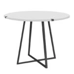 Σετ τραπεζαρία 5τμχ Rubes - Gabriel Megapap χρώμα λευκό - γκρι Ø100x78εκ.