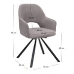 Σετ τραπεζαρία 5τμχ Rubes - Gabriel Megapap χρώμα λευκό - ανοιχτό μπεζ Ø100x78εκ.