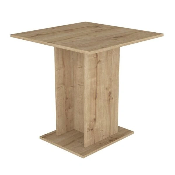 Σετ τραπεζαρία 5τμχ Allos - Iris Megapap χρώμα sapphire oak - γκρι 75x75x77εκ.