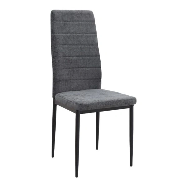Σετ τραπεζαρία 5τμχ Allos - Rosa Megapap χρώμα sapphire oak - γκρι 75x75x77εκ.