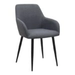 Σετ τραπεζαρία 5τμχ Allos - Monica Megapap χρώμα sapphire oak - γκρι 75x75x77εκ.