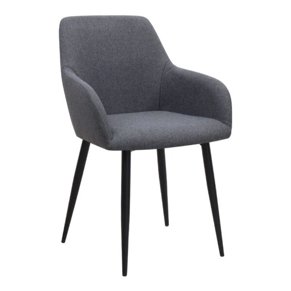 Σετ τραπεζαρία 5τμχ Allos - Monica Megapap χρώμα sapphire oak - γκρι 75x75x77εκ.