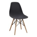 Σετ τραπεζαρία 5τμχ Darlen - Nova Megapap χρώμα sapphire oak - μαύρο 125x72x74εκ.