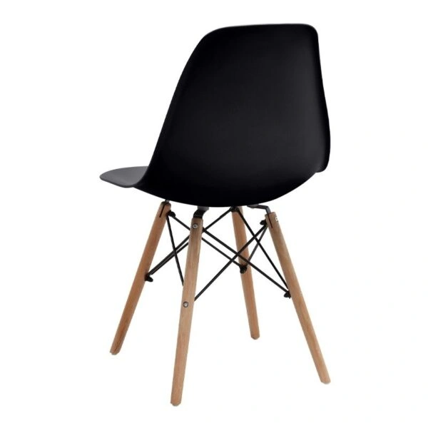 Σετ τραπεζαρία 5τμχ Darlen - Nova Megapap χρώμα sapphire oak - μαύρο 125x72x74εκ.
