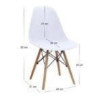 Σετ τραπεζαρία 5τμχ Darlen - Nova Megapap χρώμα sapphire oak - λευκό 125x72x74εκ.