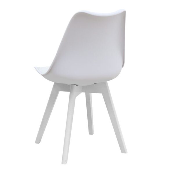 Σετ τραπεζαρία 5τμχ Darlen - Viva Megapap χρώμα sapphire oak - λευκό 125x72x74εκ.