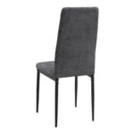 Σετ τραπεζαρία 5τμχ Darlen - Rosa Megapap χρώμα sapphire oak - γκρι 125x72x74εκ.