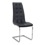 Σετ τραπεζαρία 5τμχ Darlen - Vela Megapap χρώμα sapphire oak - μαύρο 125x72x74εκ.