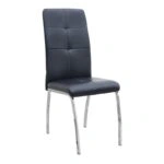 Σετ τραπεζαρία 5τμχ Darlen - Alma Megapap χρώμα sapphire oak - μαύρο 125x72x74εκ.