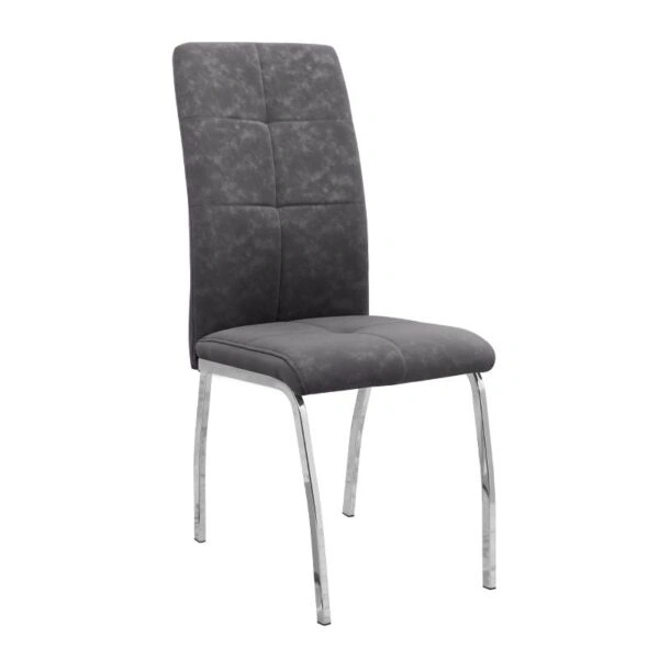 Σετ τραπεζαρία 5τμχ Darlen - Alma Megapap χρώμα sapphire oak - γκρι 125x72x74εκ.